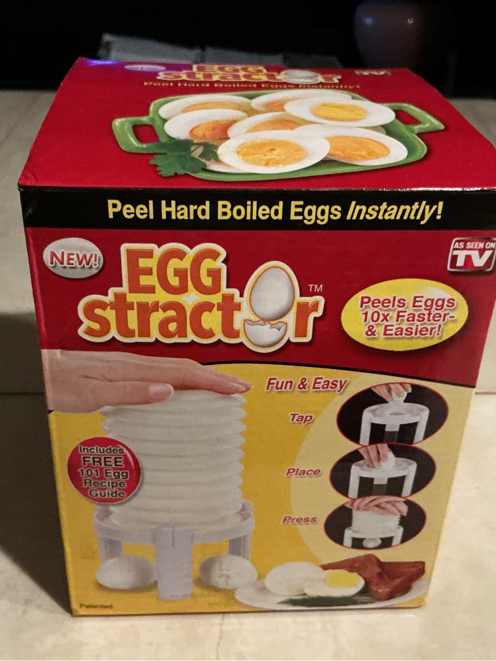 Eggstractor Egg Peeler - Red & Yellow Box